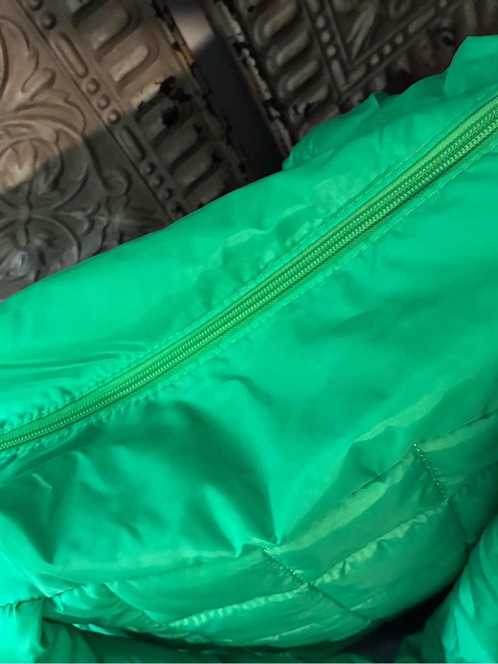 Green Quilted Tote Bag - Women - Picture 4 of 4